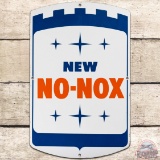 Gulf New No-Nox SS Porcelain Gas Pump Plate Sign