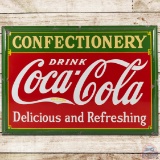 1933 Drink Coca Cola Confectionery SS Porcelain Sign
