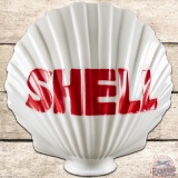 Shell Gasoline OPC Clamshell Milk Glass Gas Pump Globe