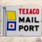 Rare 1937 Texaco Mail Port SS Porcelain Sign w/ Flags
