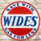 Save With Wides Gas For Less 6' DS Porcelain ID Sign w/ Ring