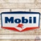 1959 Mobil Gasoline DS Porcelain Sign w/ Bracket