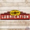 Pennzoil Lubrication Die Cut SS Tin Sign w/ Red Bell