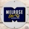 Rare Melrose Ethyl Gasoline SS Porcelain Pump Plate Sign w/ Logo