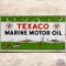 Texaco Marine Motor Oil DS Porcelain Sign w/ Ships 
