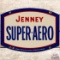 Jenney Super Aero Gasoline SS Porcelain Pump Plate Sign Boston MA