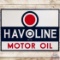 1952 Havoline Motor Oil SS Tin Sign w/ Bullseye Logo