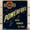 Keystone Powerful More Power to You! SS Porcelain Gas Pump Plate Sign