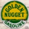 Golden Nugget Gasoline SS Porcelain Pump Plate Sign
