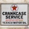 Texaco Crankcase Service Motor Oil SS Porcelain Sign w/ Logo
