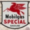 Mobilgas Special Gasoline SS Porcelain Pump Plate Sign w/ Pegasus