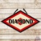 Diamond DX Gasoline DS Porcelain Sign w/ Factory Frame & Hangers