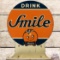 Drink Smile DS Tin Flange Sign w/ Orange Logo