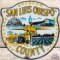 San Luis Obispo County California Die Cut SS Porcelain Truck Door Sign