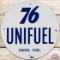 Union 76 Unifuel Diesel Fuel SS Porcelain Gas Pump Plate Sign