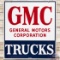 GMC General Motors Corporation Trucks DS Porcelain Sign