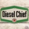 Texaco Diesel Chief Embossed SS Tin Gas Pump Plate Sign