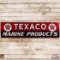 Texaco Marine Products 8' SS Porcelain Sign w/ Logo 