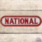 National Oil Co. SS Porcelain Gas Pump Plate Sign 