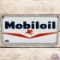 Mobiloil Gasoline SS Porcelain Pump Plate Sign w/ Pegasus