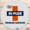 Allstate Hi-Plus Premium Gasoline SS Porcelain Pump Plate Sign w/ Logo