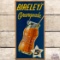 Bireley's Orangeade 5 Cents Embossed SS Tin Sign w/ Bottle