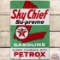 1960 Texaco Sky Chief Supreme w/ Petrox SS Porcelain Gas Pump Plate Sign 