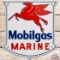 Mobilgas Marine SS Porcelain Gas Pump Plate Sign w/ Pegasus
