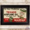 Rare 1935 Texaco Airplane Oil in Sealed Cans Framed SS Tin Sign