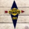 Blue Sunoco 190 Die Cut SS Tin Gas Pump Plate Sign