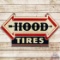 Hood Tires Die Cut DS Tin Sign w/ Arrow