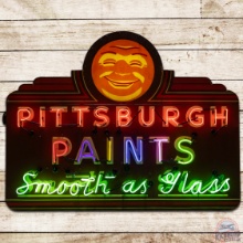 Pittsburgh Paints Embossed DS Porcelain Neon Sign