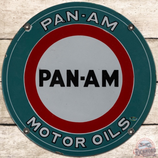 Pan-am Motor Oils 15" SS Porcelain Sign