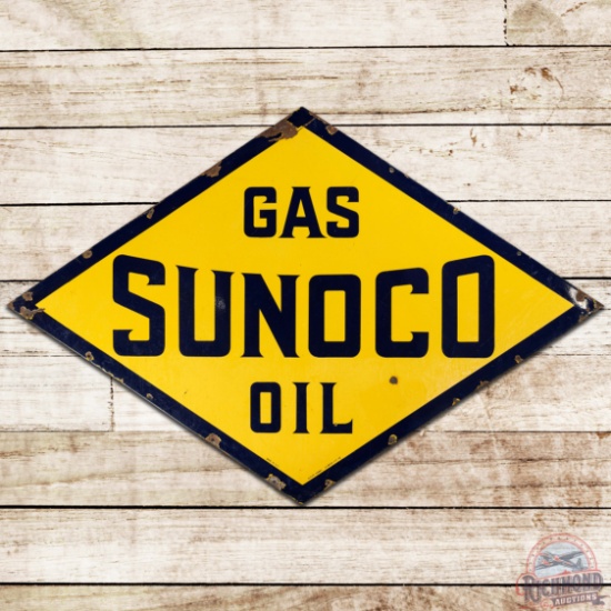 Sunoco Gas Oil SS Porcelain Sign