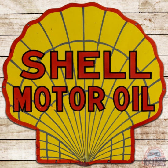 Shell Motor Oil Die Cut SS Porcelain Sign