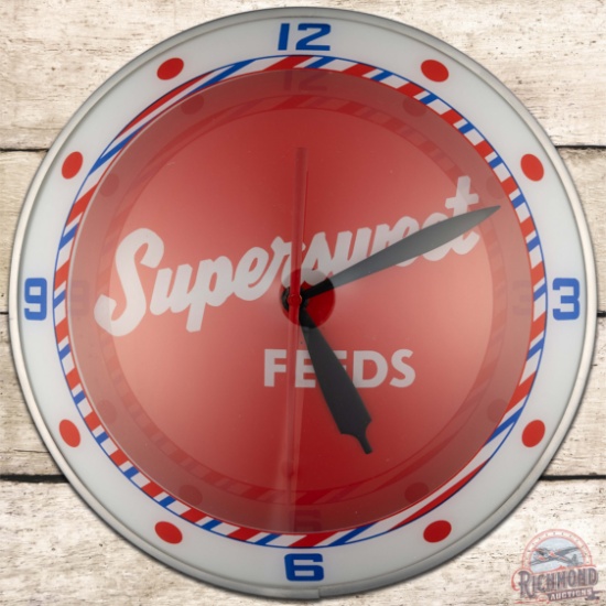 Supersweet Feeds 15" Double Bubble Advertising Clock