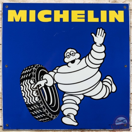 Michelin Tires SS Porcelain Sign w/ Bibendum