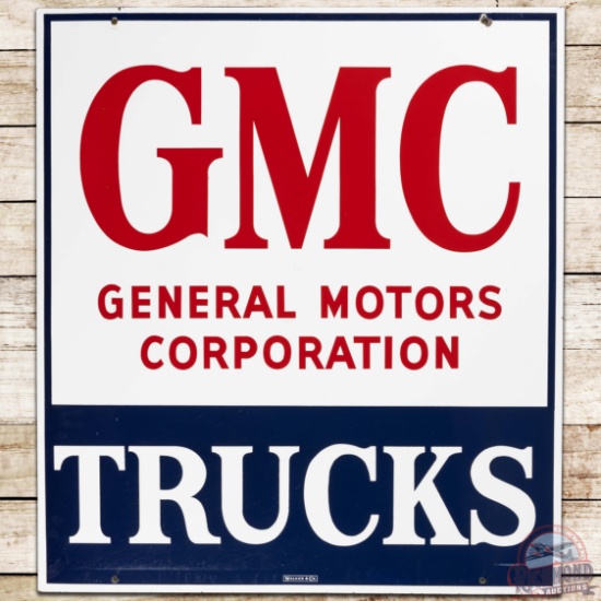 GMC General Motors Corporation Trucks DS Porcelain Sign