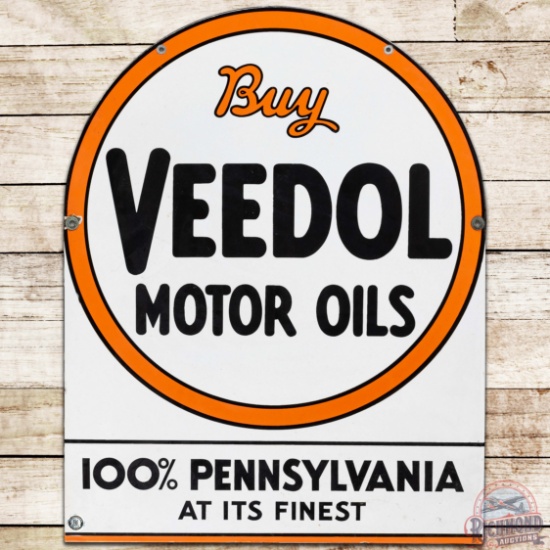 Buy Veedol Motor Oils 100% Pennsylvania DS Porcelain Tombstone Sign
