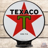 1938 Texaco Gasoline DS Porcelain Globe Sign 