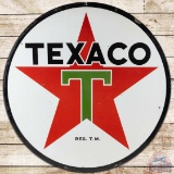 1948 Texaco Gasoline 6' DS Porcelain ID Sign 