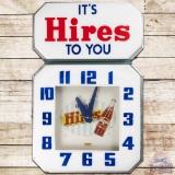 Hires Root Beer Multi-Piece Neon Advertising Clock w/ Bottle Logo