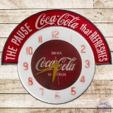 Drink Coca Cola In Bottles Cleveland Neon Advertising Clock w/ Marquee