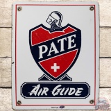 Pate Air Glide SS Porcelain Gas Pump Plate Sign w/ Logo