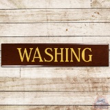 Texaco Service Station Woodgrain Washing SS Porcelain Sign