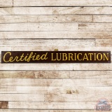 Texaco Certified Lubrication Woodgrain SS Porcelain Sign
