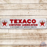 1931 Texaco Certified Lubrication SS Porcelain Sign w/ Logos