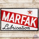1961 SS Porcelain Marfak Lubrication SS Porcelain Sign w/ Logo