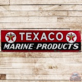 Texaco Marine Products 8' SS Porcelain Sign w/ Logo 