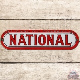 National Oil Co. SS Porcelain Gas Pump Plate Sign 